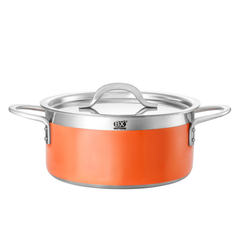 BX® 스테인리스 냄비 (5겹) - NỒI MÀU INOX 5 LỚP BẾP XINH (24x12cm)