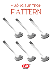 패턴 수프 스푼 - MUỖNG SÚP TRÒN PATTERN (Set 6 cái)