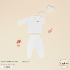 Bộ dài tay quần dài cạp cao cài chéo Cookie 0-9m