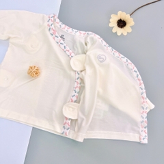 Bộ dài tay cài chéo liền tất Iconic BU Bambus Bubaby cho bé 0-3m