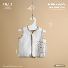 Áo gile cài giữa chần bông Dino cho bé - Hrnee