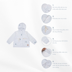 Áo khoác gió dài tay khóa giữa Winie - BWI311100 Bu Baby