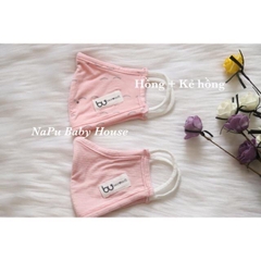 Set 2 khẩu trang cho bé vải sợi tre Bu Baby