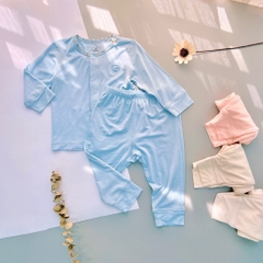 Bộ dài tay cài giữa Iconic BU Bambus BU Baby 0-9m