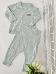Bộ dài tay quần dài cạp cao cài chéo Cookie 0-9m