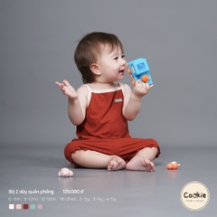 Bộ hai dây quần phồng bé gái Cookie