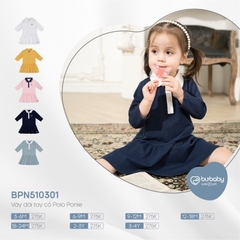 Váy dài tay sợi tre cotton Bu Ponie Bu Baby