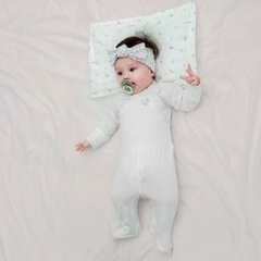 Bộ dài tay cài chéo liền tất Iconic BU Bambus Bubaby cho bé 0-3m