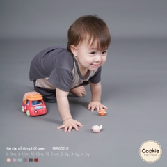 Bộ cộc cổ tim phối sườn Cookie
