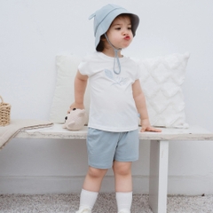 (12M-5Y) Bộ sát nách cổ tròn Muda - Bamco BBC1404MD BU Baby