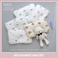 Gối kê đầu chữ nhật in hoạ tiết cho bé - Hrnee