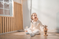 (12M-5Y) Bộ dài tay cổ trụ Bu Siro Jacquard - BU Baby