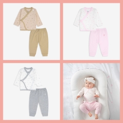 Bộ dài tay cài chéo Signature Bambus Bubaby