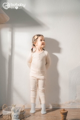 (12M-5Y) Bộ dài tay cổ trụ Bu Siro Jacquard - BU Baby