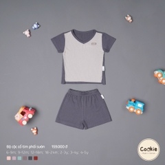 Bộ cộc cổ tim phối sườn Cookie