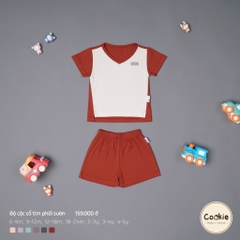 Bộ cộc cổ tim phối sườn Cookie