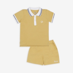 Bộ cộc tay Polo Bu Ponie viền cổ Bu Baby
