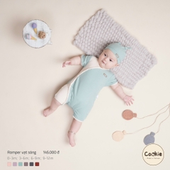 Romper vạt sóng - Body ngắn tay vạt chéo Cookie