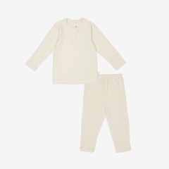 (12M-5Y) Bộ dài tay cổ trụ Bu Siro Jacquard - BU Baby