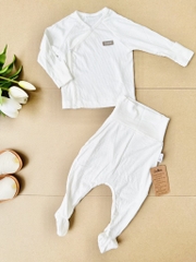 Bộ dài tay quần dài cạp cao cài chéo Cookie 0-9m