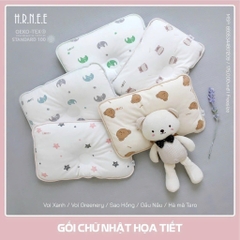 Gối kê đầu chữ nhật in hoạ tiết cho bé - Hrnee