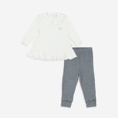 (12M-5Y) Bộ dài tay cổ sen gấu xoè Lenie cho bé gái - Bu Baby