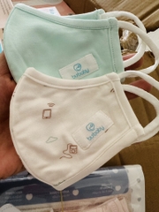 Set 2 khẩu trang cho bé vải sợi tre Bu Baby