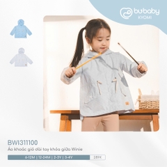 Áo khoác gió dài tay khóa giữa Winie - BWI311100 Bu Baby
