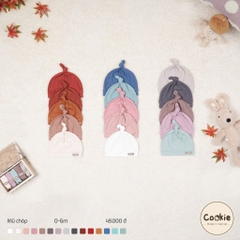 Mũ tròn sơ sinh 0-6m có chóp Cookie