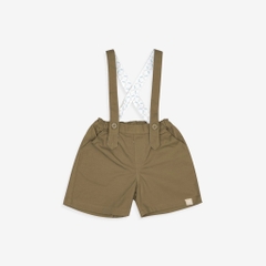 Quần yếm đùi bé trai kaki bubaby
