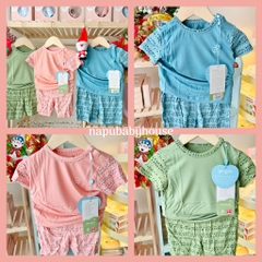Bộ ngắn tay cài vai Bambus Zari Bu Baby