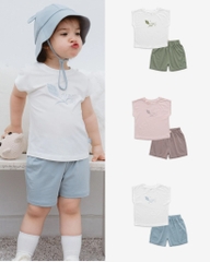 (12M-5Y) Bộ sát nách cổ tròn Muda - Bamco BBC1404MD BU Baby