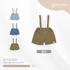 Quần yếm đùi bé trai kaki bubaby
