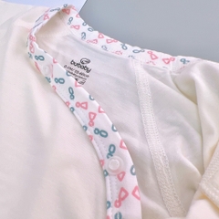 Bộ dài tay cài chéo liền tất Iconic BU Bambus Bubaby cho bé 0-3m