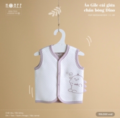Áo gile cài giữa chần bông Dino cho bé - Hrnee