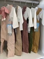 Set áo tay dài sợi tre và quần yếm BU Kyomi