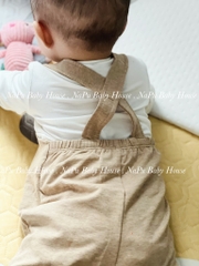 Set áo tay dài sợi tre và quần yếm BU Kyomi