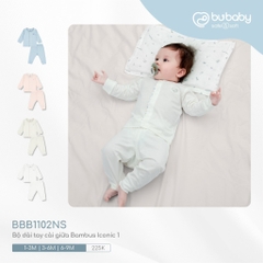 Bộ dài tay cài giữa Iconic BU Bambus BU Baby 0-9m