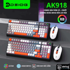 COMBO BÀN PHÍM CHUỘT CÓ DÂY CHÍNH HÃNG DEIOG AK-918