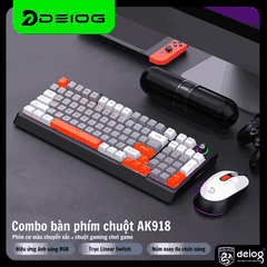 COMBO BÀN PHÍM CHUỘT CÓ DÂY CHÍNH HÃNG DEIOG AK-918
