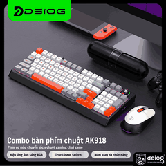 COMBO BÀN PHÍM CHUỘT CÓ DÂY CHÍNH HÃNG DEIOG AK-918