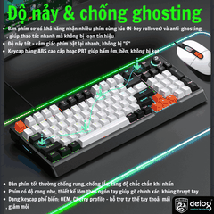 COMBO BÀN PHÍM CHUỘT CÓ DÂY CHÍNH HÃNG DEIOG AK-918