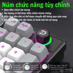 COMBO BÀN PHÍM CHUỘT CÓ DÂY CHÍNH HÃNG DEIOG AK-918