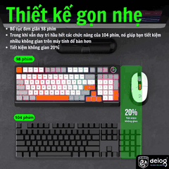 COMBO BÀN PHÍM CHUỘT CÓ DÂY CHÍNH HÃNG DEIOG AK-918
