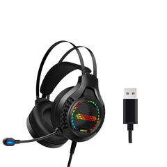 Tai nghe chụp tai gaming chính hãng DEIOG E8150 USB 7.1 giả lập có dây thiết kế công thái học âm thanh vòm 3D mic chống ồn led RGB cho game thủ