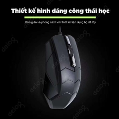 Chuột văn phòng chính hãng DEIOG DY-290 DPI công thái học làm việc chơi game dành cho laptop pc