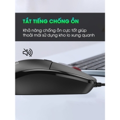 Chuột máy tính chính hãng Deiog DY-F1 có dây siêu mỏng thoải mái chuyên dụng cho chơi game/văn phòng cao cấp 2024