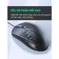 Chuột Máy Tính Chính Hãng Deiog DY F6 Quang Học Thiết Kế Nhỏ Gọn Ôm Tay DPI 1000 Làm Việc Chơi Game