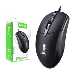 Chuột Máy Tính Chính Hãng Deiog DY F6 Quang Học Thiết Kế Nhỏ Gọn Ôm Tay DPI 1000 Làm Việc Chơi Game
