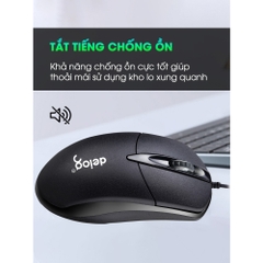 Chuột Máy Tính Chính Hãng Deiog DY F6 Quang Học Thiết Kế Nhỏ Gọn Ôm Tay DPI 1000 Làm Việc Chơi Game
